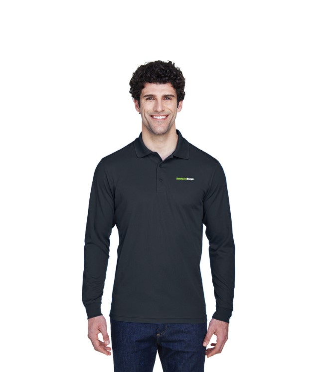 CORE 365 LONG SLEEVE CARBON POLO MENS - 88192CARBON