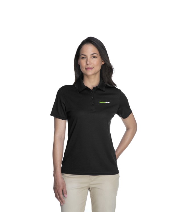 UNISEX DIAMOND JACQUARD BLACK POLO (ESS) - K569BLACK