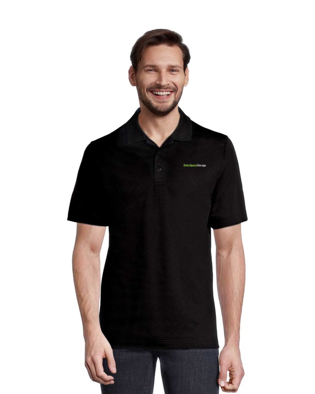 KNOSS SNAG PROOF BLACK POLO MENS - KN2001_BLK