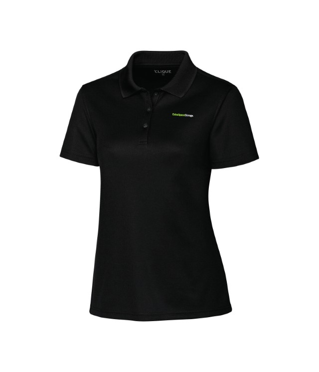 SPIN ECO BLACK POLO LADIES - LQK00063_BLK
