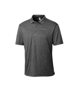 CLIQUE ACTIVE BLACK HEATHER POLO MENS 