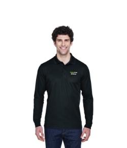 LSI- CORE 365 LONG SLEEVE BLACK POLO MENS 
