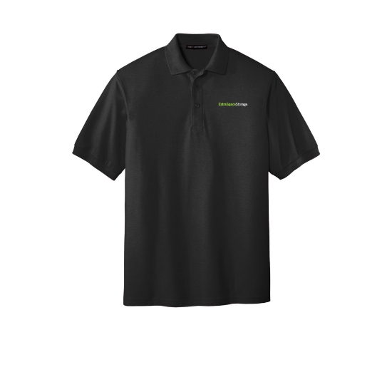 PORT AUTHORITY EXTENDED SIZES SILK TOUCH POLO - K500ES_BLK
